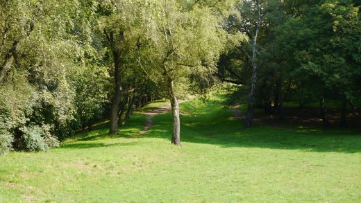 Der stadtbekannte Rodelberg, Südseite