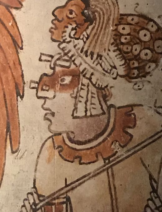 Maya-Kriegsvase in den staatlichen Museen zu Berlin. Detail 